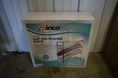 BRAND NEW! Winco 3 Tier Cup Dispensing Rack.