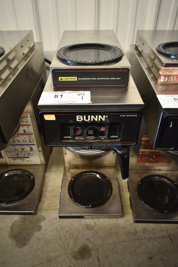 Bunn AXIOM-35-2 Stainless Steel Commercial Countertop 2 Burner Coffee Machine w/ Metal Brew Basket. 120/208-240 Volts, 1 Phase. - Image 1 of 6