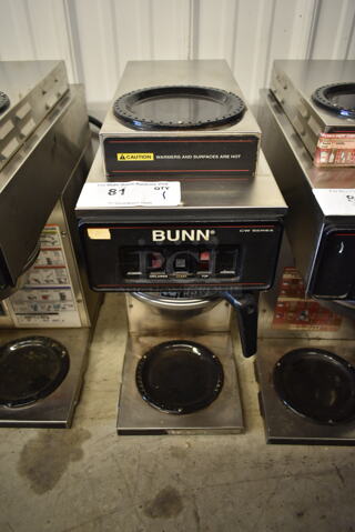 Bunn AXIOM-35-2 Stainless Steel Commercial Countertop 2 Burner Coffee Machine w/ Metal Brew Basket. 120/208-240 Volts, 1 Phase.
