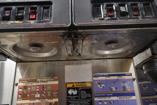 Bunn AXIOM 2/2 TWIN Stainless Steel Commercial Countertop 4 Burner Coffee Machine w/ 2 Metal Brew Basket. 120/208-240 Volts, 1 Phase. - Image 6 of 7