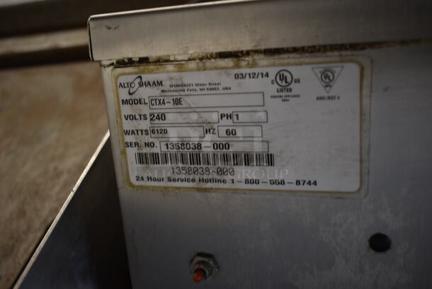 2014 Alto Shaam CTX4-10E Stainless Steel Commercial Electric Powered Combi Oven. 240 Volts, 1 Phase.  - Image 6 of 6