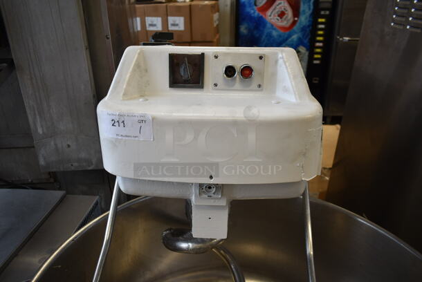 Astor 6716725 Metal Commercial Floor Style Spiral Mixer w/ Stainless Steel Mixing Bowl and Dough Hook Attachment. 208 Volts, 3 Phase.  - Image 5 of 8