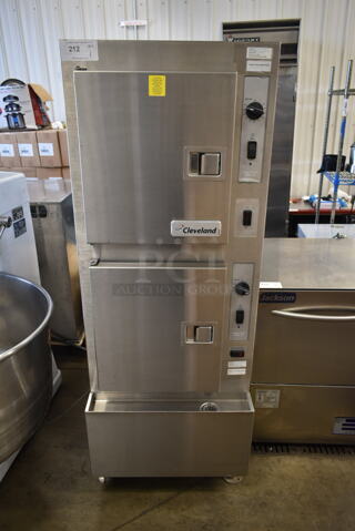 2012 Cleveland SteamCraft Ultra 10 24CEA10 Stainless Steel Commercial Electric Powered Double Deck Steam Cabinet. 440/480 Volts, 3 Phase.
