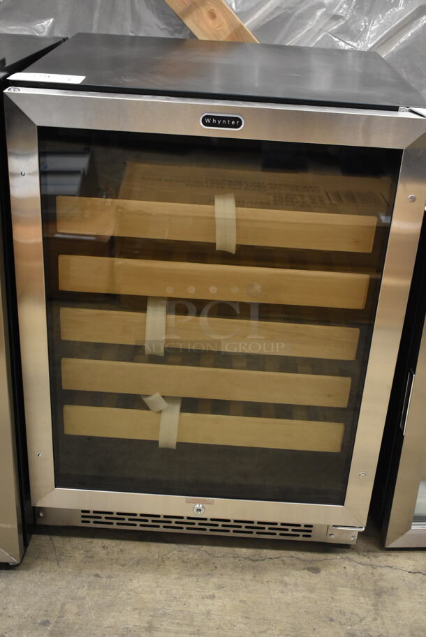 BRAND NEW SCRATCH AND DENT! Whynter BWR-541STS Metal Commercial 24" 54 Bottle Wine Cooler Merchandiser. 115 Volts, 1 Phase. Tested and Working! - Image 3 of 5