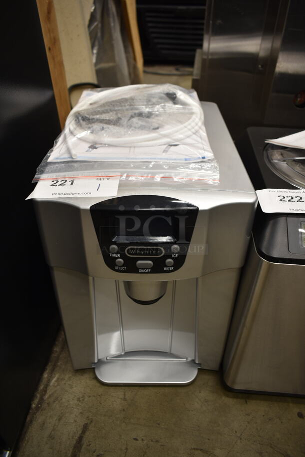 BRAND NEW SCRATCH AND DENT! Whynter IDC-221SC Metal Commercial Countertop Direct Connection Ice Maker and Water Dispenser. 115 Volts, 1 Phase. Tested and Working! - Image 1 of 7