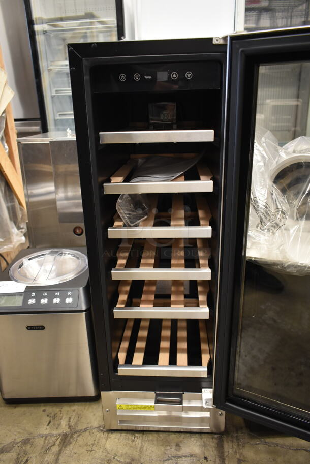BRAND NEW SCRATCH AND DENT! Whynter BWR-18SD Metal Commercial 18 Bottle Single Door Wine Cooler Merchandiser. 115 Volts, 1 Phase. Tested and Working! - Image 4 of 6