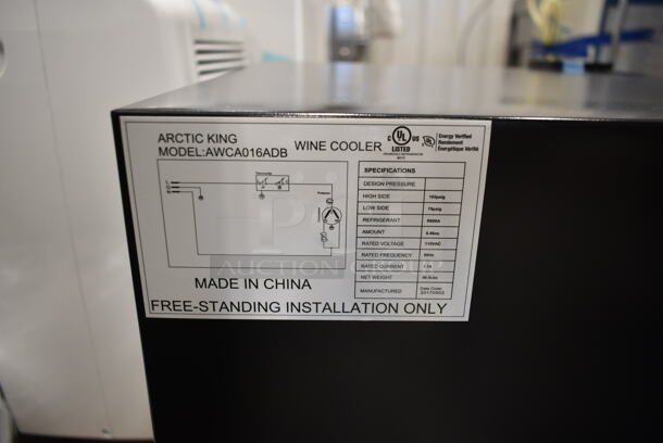 BRAND NEW SCRATCH AND DENT! Arctic King AWCA016ADB Metal Countertop Black 16 Bottle Wine Cooler Merchandiser. 115 Volts, 1 Phase. Tested And Working! - Image 4 of 4