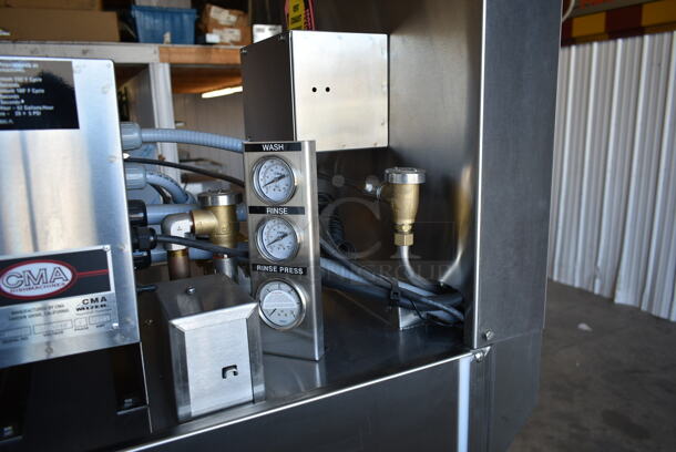BRAND NEW! CMA 180-LV Stainless Steel Commercial Ventless Straight Pass Through Dishwasher. 208-240 Volts, 3 Phase. Stock Picture Used as Gallery. - Image 5 of 12