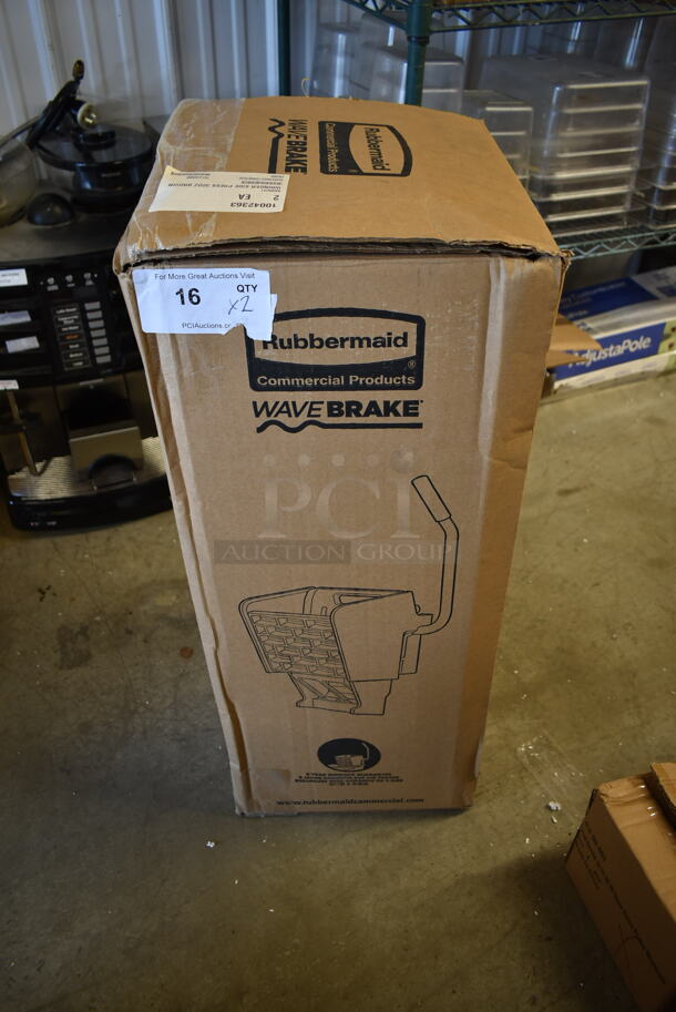 2 BRAND NEW IN BOX! Rubbermaid Wave Brake Brown Poly Mop Wringing Attachments. 2 Times Your Bid! - Image 2 of 7