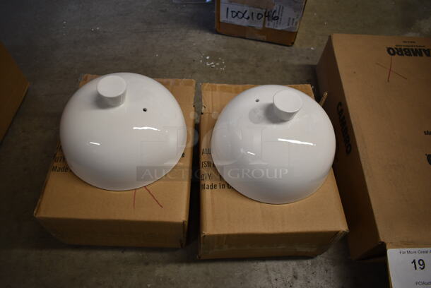 2 BRAND NEW IN BOX! ALU-00-065 ALU-00-065 White Cloche Covers to fit 10.75" Plates. 2 Times Your Bid! - Image 6 of 6