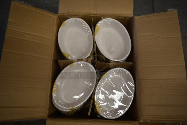 2 Boxes of 24 BRAND NEW IN BOX! White Poly Oval Bowls. 2 Times Your Bid! - Image 3 of 4