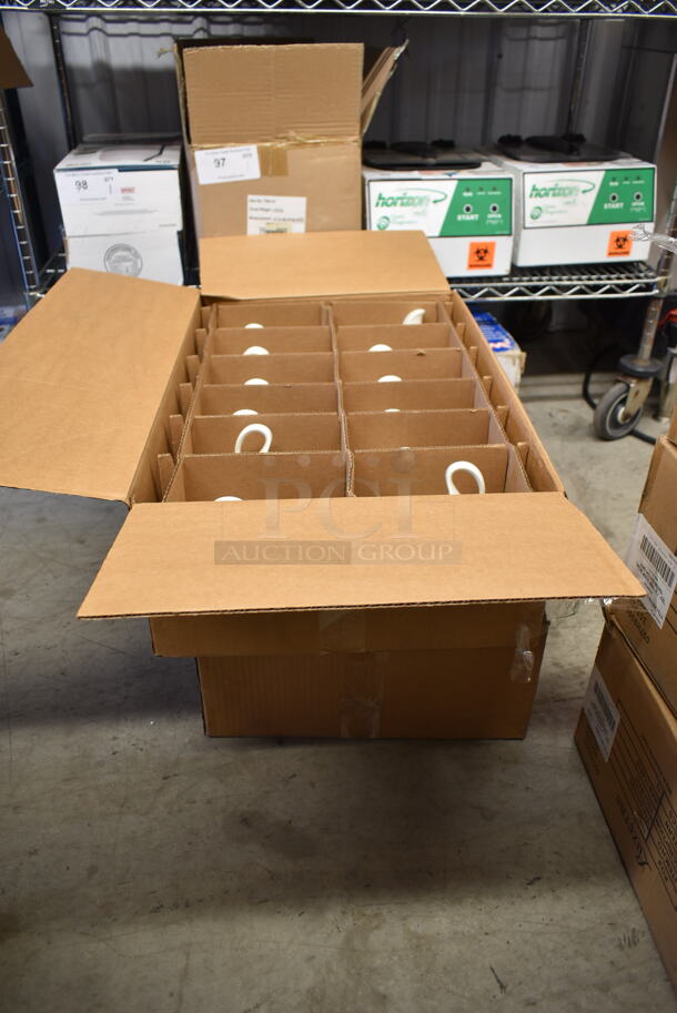 2 Boxes of 12 BRAND NEW! White Ceramic Gravy Boats. 2 Times Your Bid! - Image 2 of 4