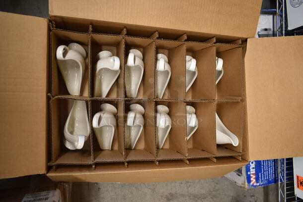 2 Boxes of 12 BRAND NEW! White Ceramic Gravy Boats. 2 Times Your Bid! - Image 4 of 4