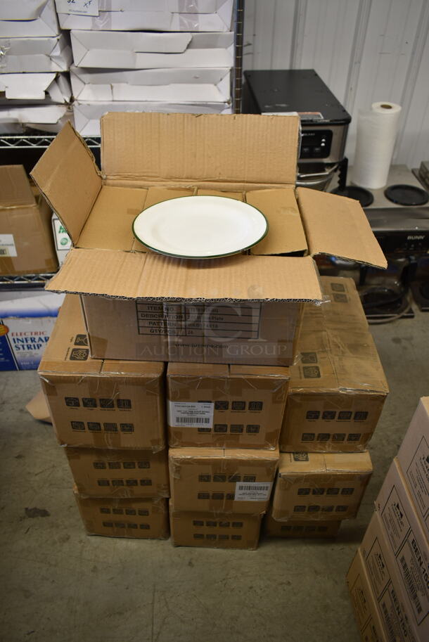 10 Boxes of 24 BRAND NEW! Luzerne 8" White Ceramic Plates. 10 Times Your Bid! - Image 1 of 5