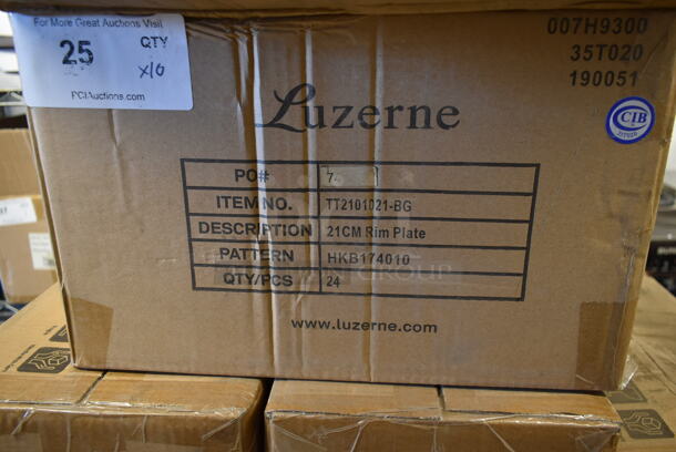 10 Boxes of 24 BRAND NEW! Luzerne 8" White Ceramic Plates. 10 Times Your Bid! - Image 3 of 5