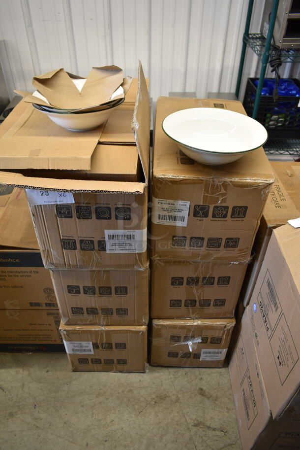 6 Boxes of 12 BRAND NEW! 9.5" White Ceramic Pasta Bowls. 6 Times Your Bid! - Image 2 of 5