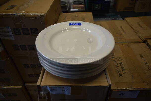 4 Boxes of 12 BRAND NEW! Tuxton PIAA120 12" White Ceramic Plates. 4 Times Your Bid! - Image 2 of 5