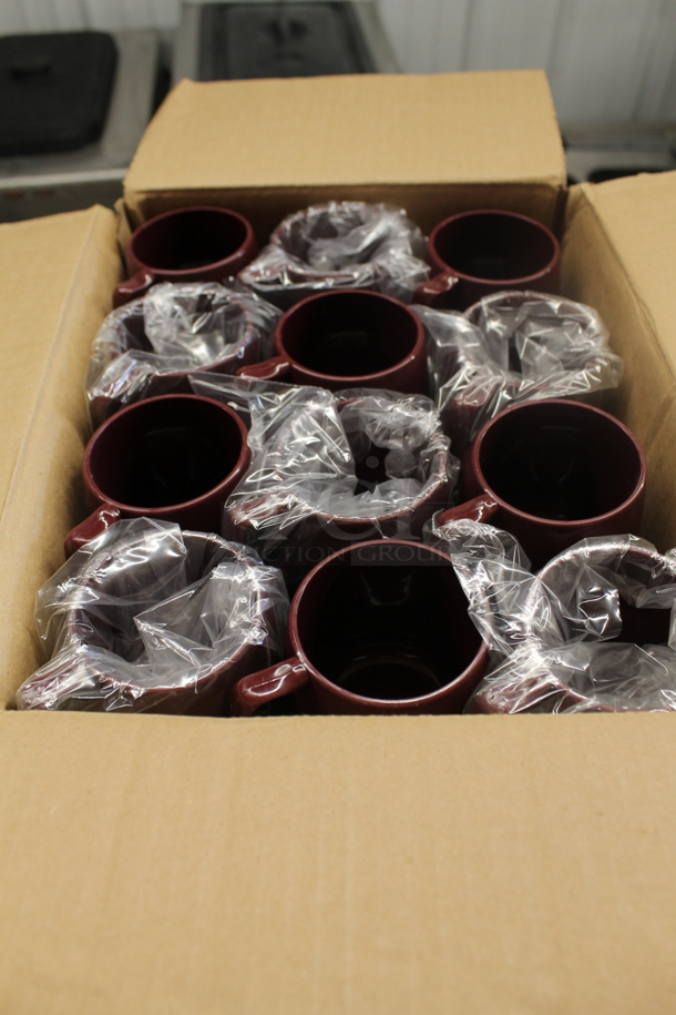Box of 24 BRAND NEW! Poly Cranberry Stackable Mugs. - Image 4 of 4