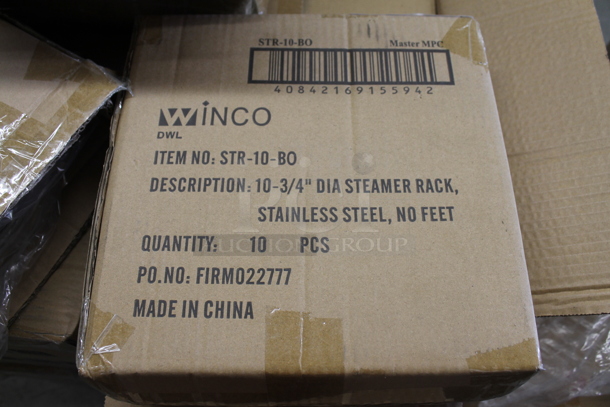 5 Boxes of 10 BRAND NEW! Winco STR-10-BO Metal Mesh Round Steamer Racks. 5 Times Your Bid! - Image 3 of 3