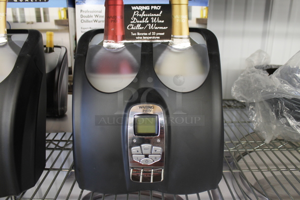 BRAND NEW IN BOX! Waring Pro RPC200WS Metal Countertop Double Wine Bottle Chiller Warmer. Tested and Working! - Image 2 of 5