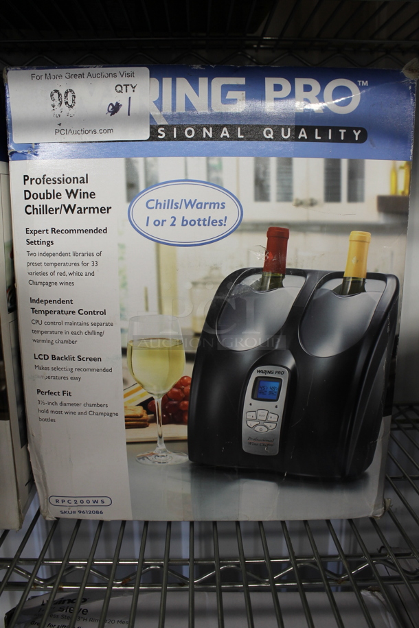BRAND NEW IN BOX! Waring Pro RPC200WS Metal Countertop Double Wine Bottle Chiller Warmer. Tested and Working! - Image 5 of 5