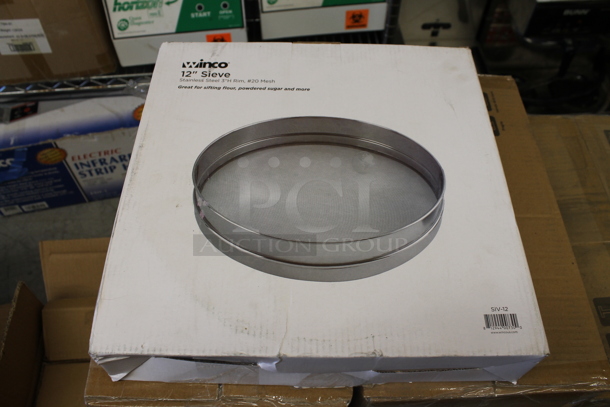 BRAND NEW IN BOX! Winco Stainless Steel Round 12" Sieve.  - Image 1 of 3