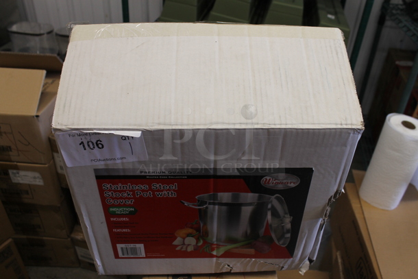 BRAND NEW IN BOX! Winware Stainless Steel Stock Pot w/ Lid. - Image 2 of 5