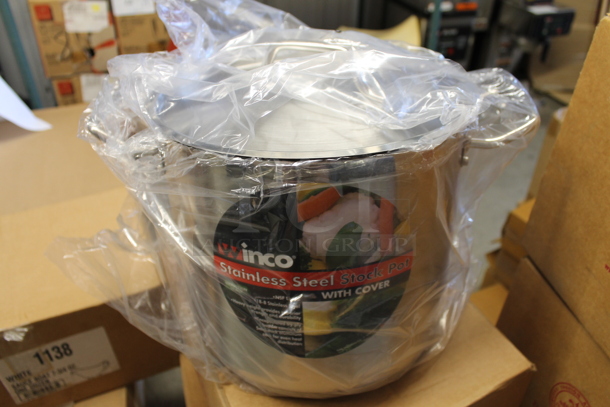 BRAND NEW IN BOX! Winware Stainless Steel Stock Pot w/ Lid. - Image 3 of 5