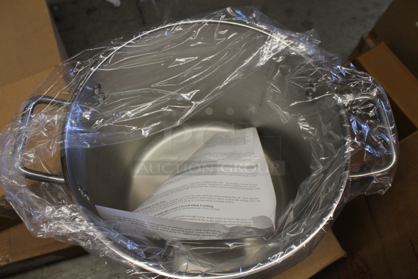 BRAND NEW IN BOX! Winware Stainless Steel Stock Pot w/ Lid. - Image 5 of 5