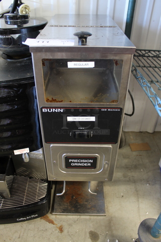 Bunn G9T HD TALL Stainless Steel Commercial Coffee Bean Grinder. 120 Volts, 1 Phase. Tested and Working!