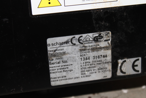 Schaerer SCA1 Coffee Art Plus Automatic Coffee Espresso Machine w/ 2 Hoppers and Steam Wand. 240 Volts, 1 Phase. - Image 4 of 4