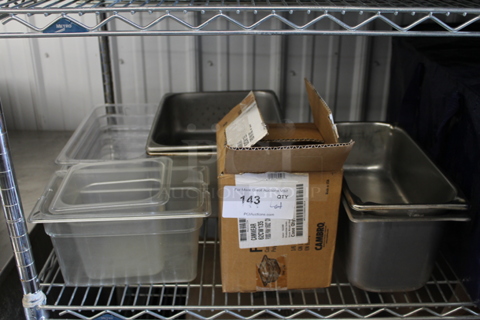 ALL ONE MONEY! Lot of Poly and Stainless Steel Drop In Bins