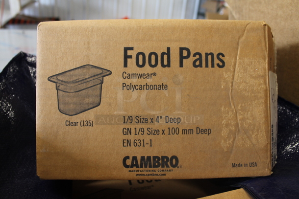 9 Boxes of 6 BRAND NEW! Cambro Clear Poly 1/9 Size Drop In Bins. 1/9x4. 9 Times Your Bid! - Image 4 of 4