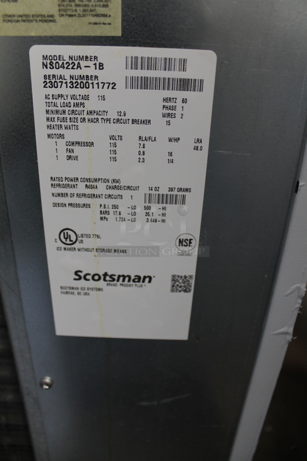 BRAND NEW SCRATCH AND DENT! 2023 Scotsman NS0422A-1B Stainless Steel Commercial Ice Head. 115 Volts, 1 Phase.  - Image 3 of 4