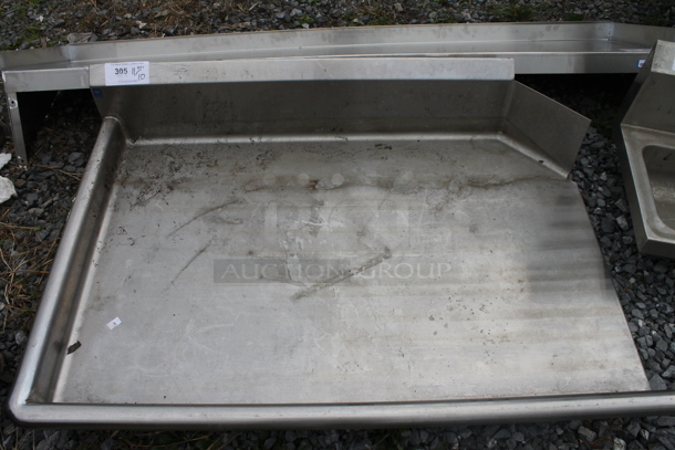 Stainless Steel Commercial Left Side Clean Side Dishwasher Table. No Legs. - Image 1 of 2