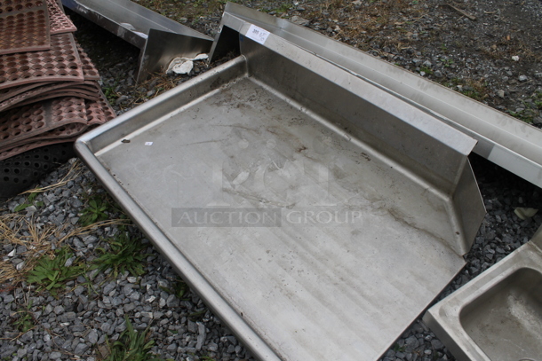 Stainless Steel Commercial Left Side Clean Side Dishwasher Table. No Legs. - Image 2 of 2