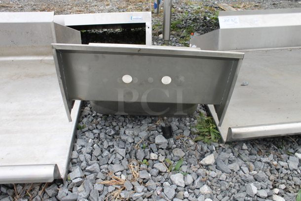 Advance Tabco Stainless Steel Commercial Wall Mount Single Bay Sink.  - Image 3 of 3