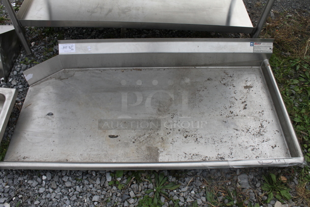 Stainless Steel Commercial Right Side Clean Side Dishwasher Table. No Legs. - Image 1 of 3