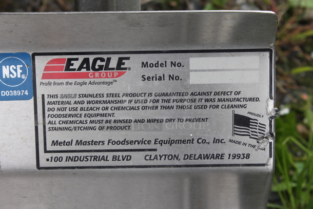 Stainless Steel Commercial Right Side Clean Side Dishwasher Table. No Legs. - Image 2 of 3