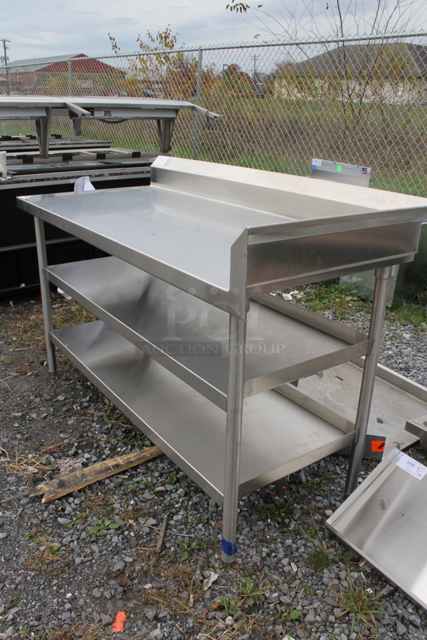 Stainless Steel Commercial Table w/ 2 Under Shelves and Back Splash - Image 3 of 3