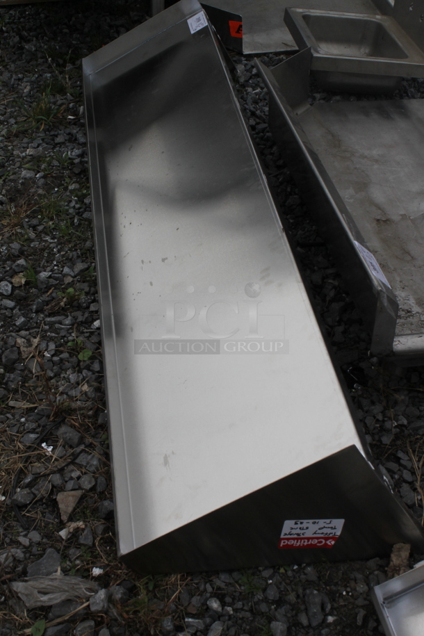 Stainless Steel Commercial Wall Mount Shelf. - Image 2 of 2
