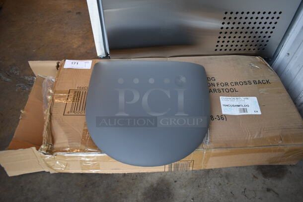 BRAND NEW! Boxes of 4 Lancaster Table & Seating 164CUSHMTLDG Vinyl Cushion for Cross Back Chair and Barstool. - Image 1 of 3