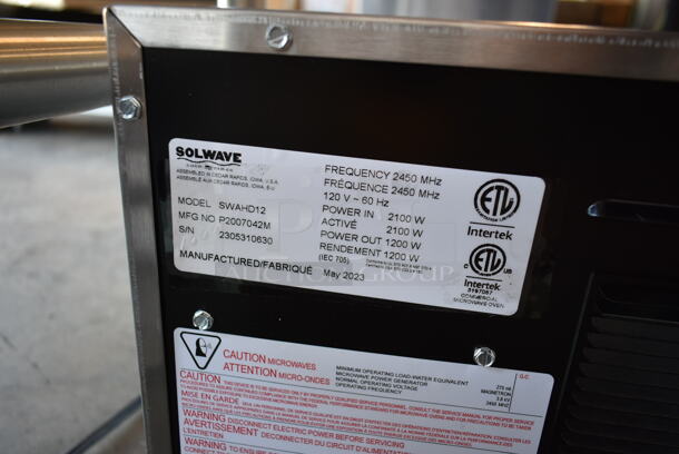 BRAND NEW! 2023 Solwave SWAHD12 Stainless Steel Commercial Countertop Microwave Oven. 120 Volts, 1 Phase.  - Image 4 of 4