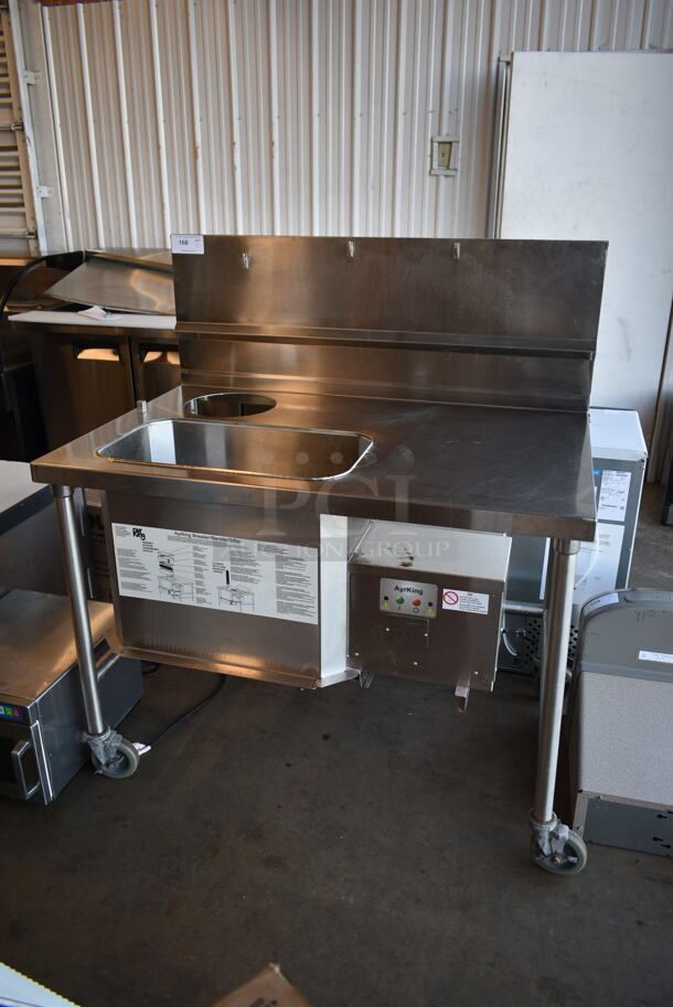 Ayr King Stainless Steel Commercial Floor Style Breading Station on Commercial Casters. 115 Volts, 1 Phase.  - Image 1 of 6