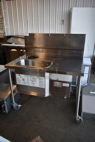 Ayr King Stainless Steel Commercial Floor Style Breading Station on Commercial Casters. 115 Volts, 1 Phase. 