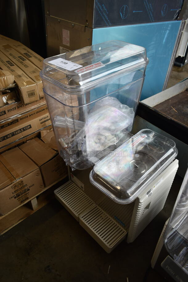 BRAND NEW SCRATCH AND DENT! Crathco Stainless Steel Commercial Countertop 2 Hopper Refrigerated Beverage Machine. Missing 1 Hopper. 115 Volts, 1 Phase. Tested and Working! - Image 2 of 5