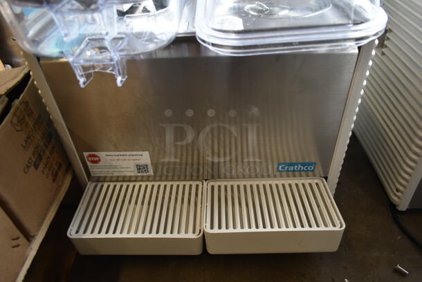 BRAND NEW SCRATCH AND DENT! Crathco Stainless Steel Commercial Countertop 2 Hopper Refrigerated Beverage Machine. Missing 1 Hopper. 115 Volts, 1 Phase. Tested and Working! - Image 4 of 5
