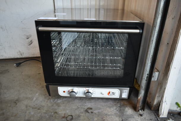 BRAND NEW SCRATCH AND DENT! Cooking Performance Group CPG 351COHT4M Stainless Steel Commercial Countertop Electric Powered Half Size Convection Oven. 208-240 Volts, 1 Phase. Tested and Working! - Image 3 of 5