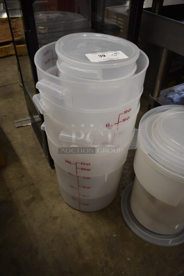 ALL ONE MONEY! Lot of Various Poly Bins and Lids - Image 1 of 2