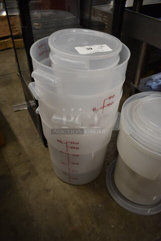 ALL ONE MONEY! Lot of Various Poly Bins and Lids
